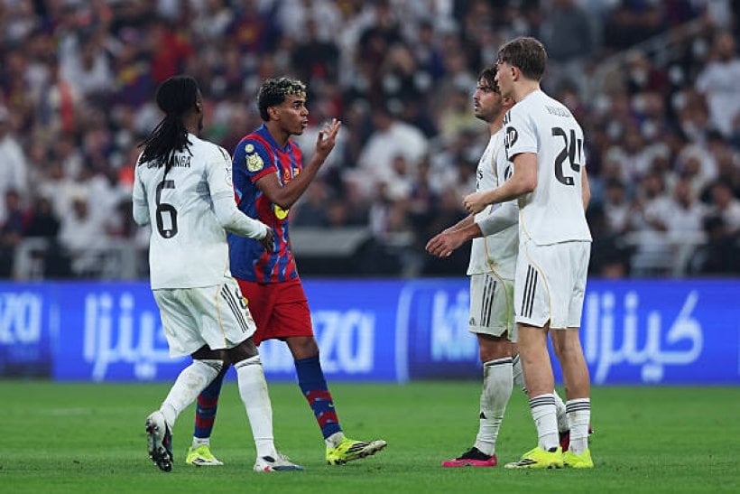 تفاصيل التوتر بين يامال وهاوسن في نهائي السوبر الإسباني