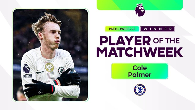 بالمر يتألق ويحرز جائزة أفضل لاعب في الجولة 25 بالبريميرليج