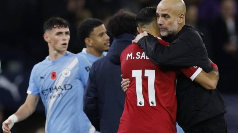 بيب جوارديولا يثني على محمد صلاح بعد إعلان رحيله عن ليفربول