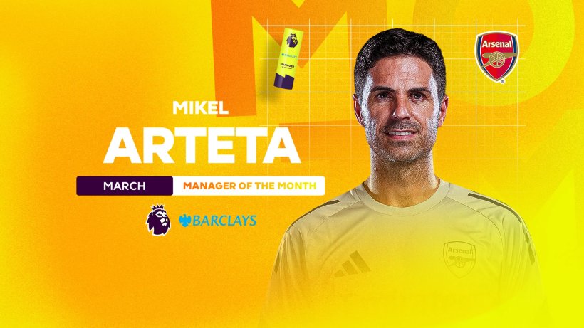 أرتيتا يتوج بجائزة مدرب الشهر في البريميرليج