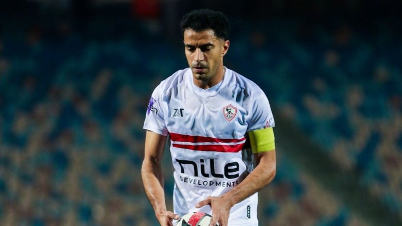 رغم الإصابة عمر جابر يحضر تمرين الزمالك