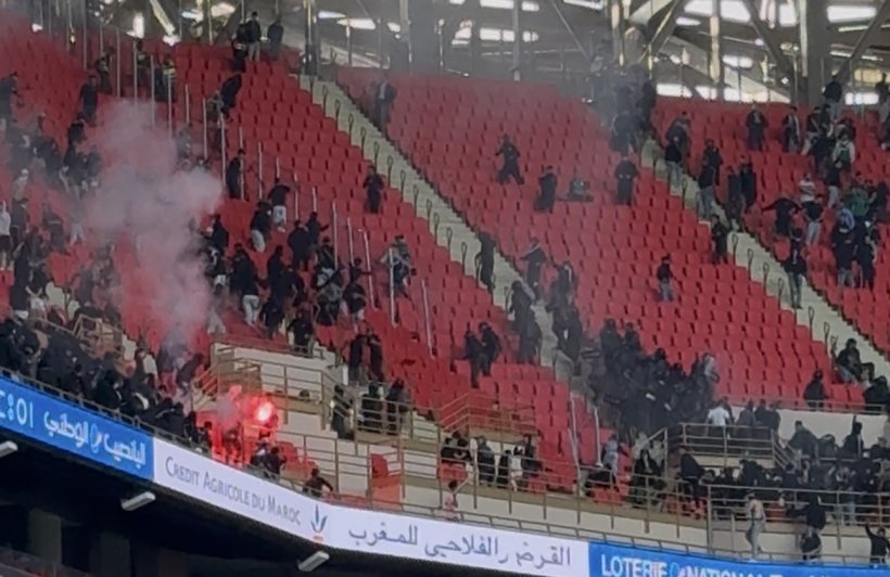 شغب مباراة الجيش الملكي والرجاء يُكلف خسائر مادية