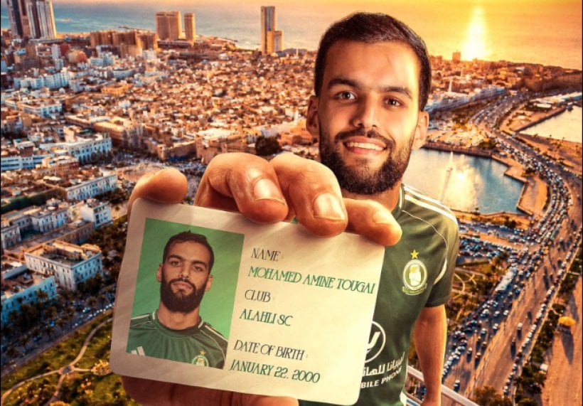 أهلي طرابلس يعلن ضم الجزائري محمد أمين توغاي
